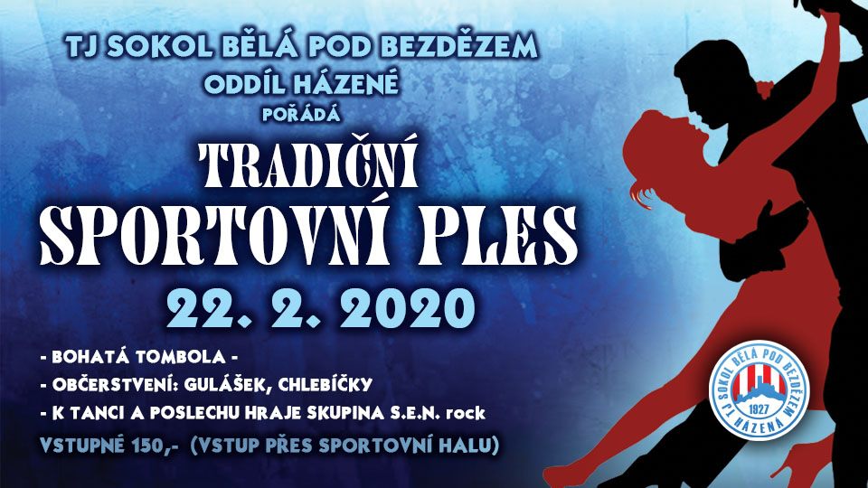 Pozvánka na házenkářský ples - 22.2. 2020