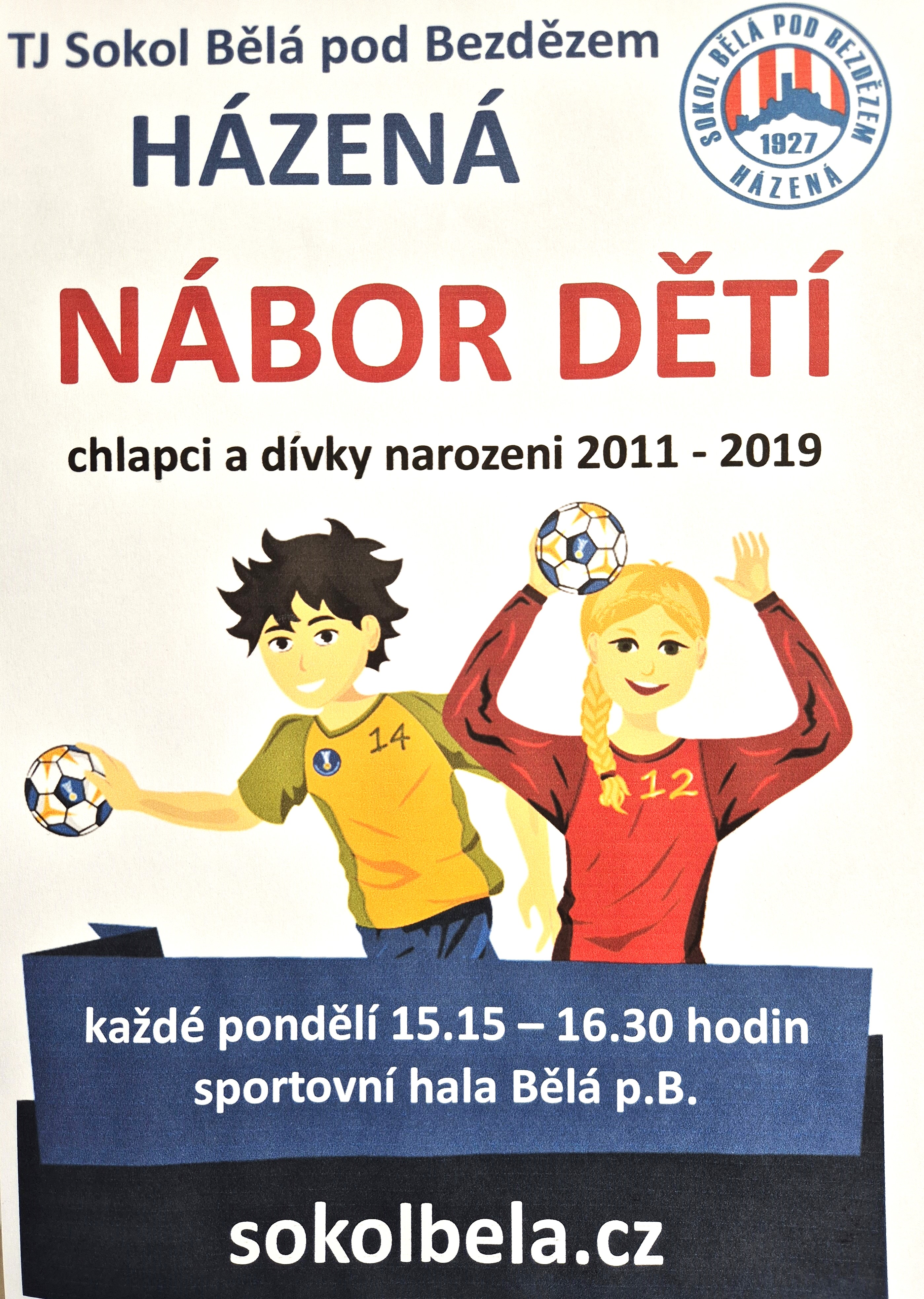 CELOROČNÍ NÁBOR CHLAPCŮ A DÍVEK roč. 2011 a mladších 