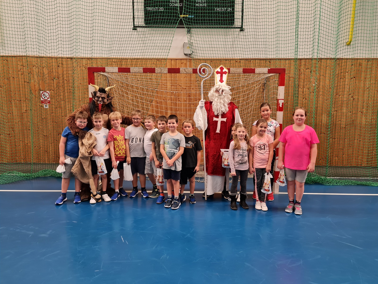 Mikuláš a čert na tréninku přípravky
