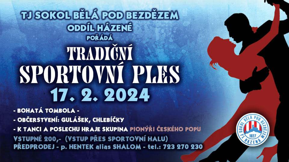 Pozvánka na sportovní ples 17. 2. 2024
