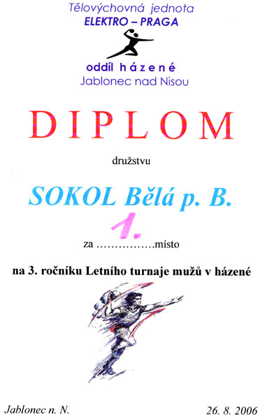 Úspěšné vystoupení mužů na turnaji v Jablonci.