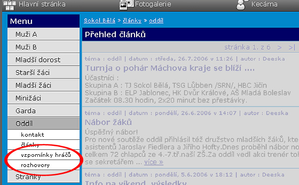 Novinky na našem webu
